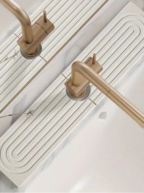 White decorative stone dying mat - 40cm